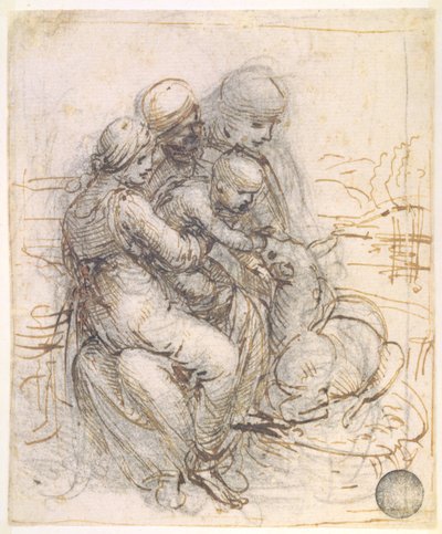 Virgin and Child with St. Anne, c.1501-10 by Leonardo da Vinci
